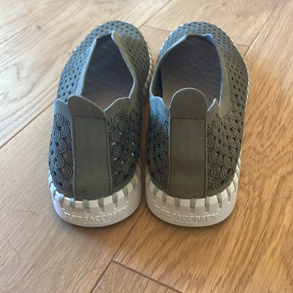 Ilse Jacobsen Hornbaek Tulip Shoes, Slip On, Size 41/9.5 Army Green - Picture 3 of 6